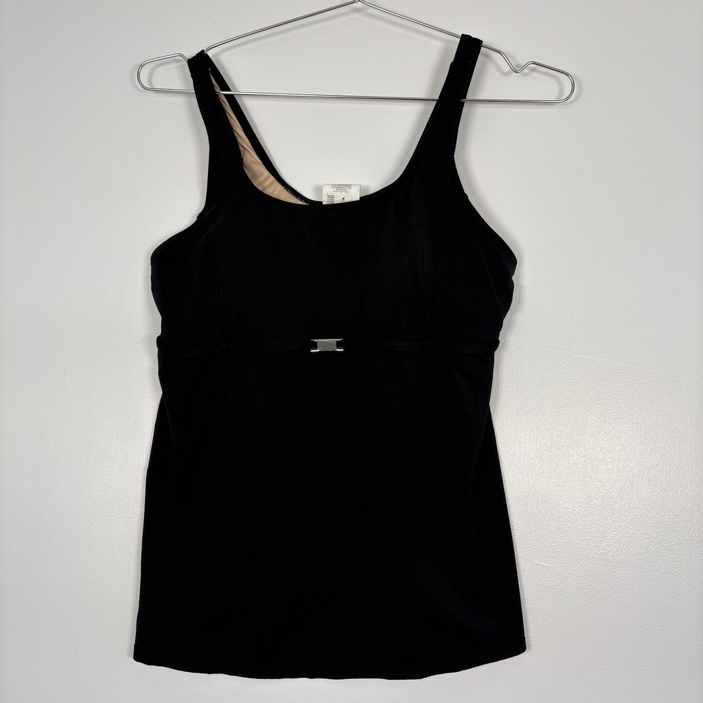 Motherhood‎ Maternity Women Swim Top Size M Black Tankini Padded Shelf Beach